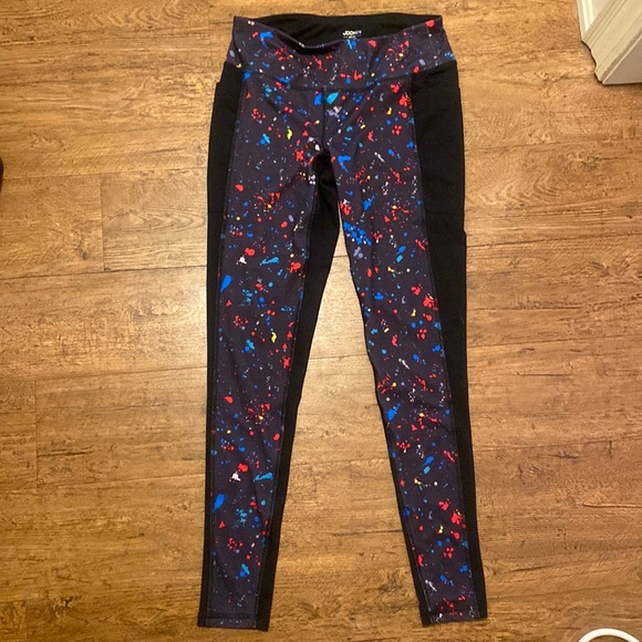 Jockey Paint Splatter Printed Leggings With Side Pockets - Picture 1 of 5